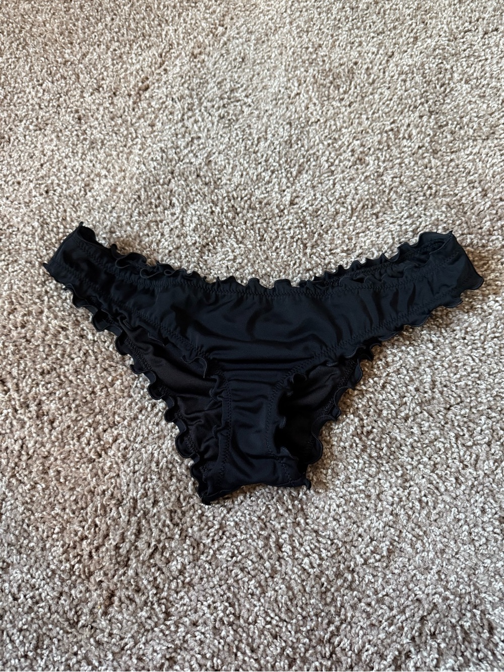 Black Ruffled Bikini Bottoms
